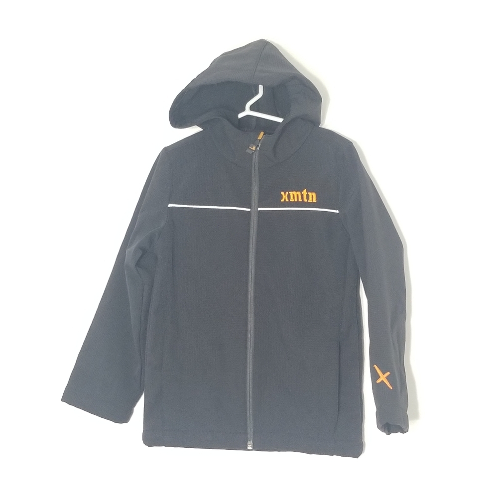 XMTN Kid Boy Sport Black Full Zip Hooded Jacket Coat Size XSmall 4/5